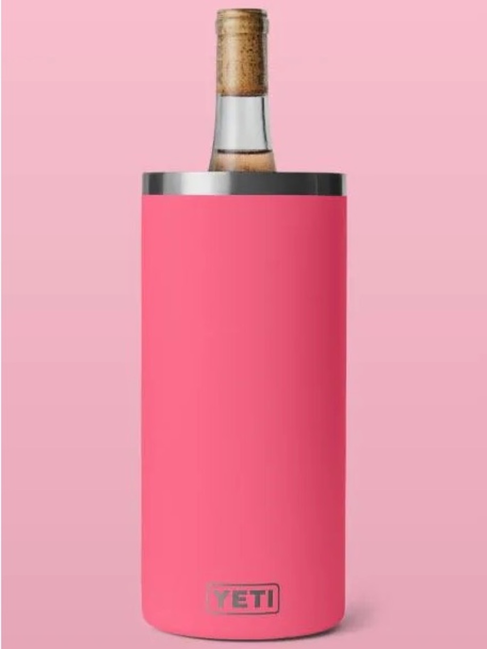 YETI Rambler Wine Chiller w/Landing Pad Stainless Steel Insulated Tropical Pink